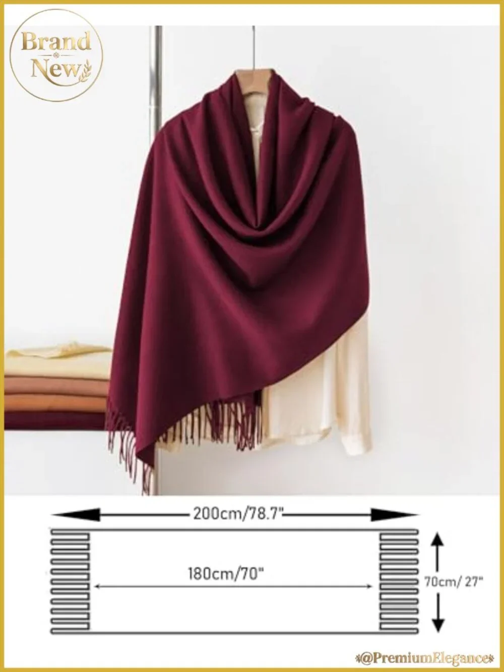 Soft Plush Fringe Wrap Shawl Scarf for Women
